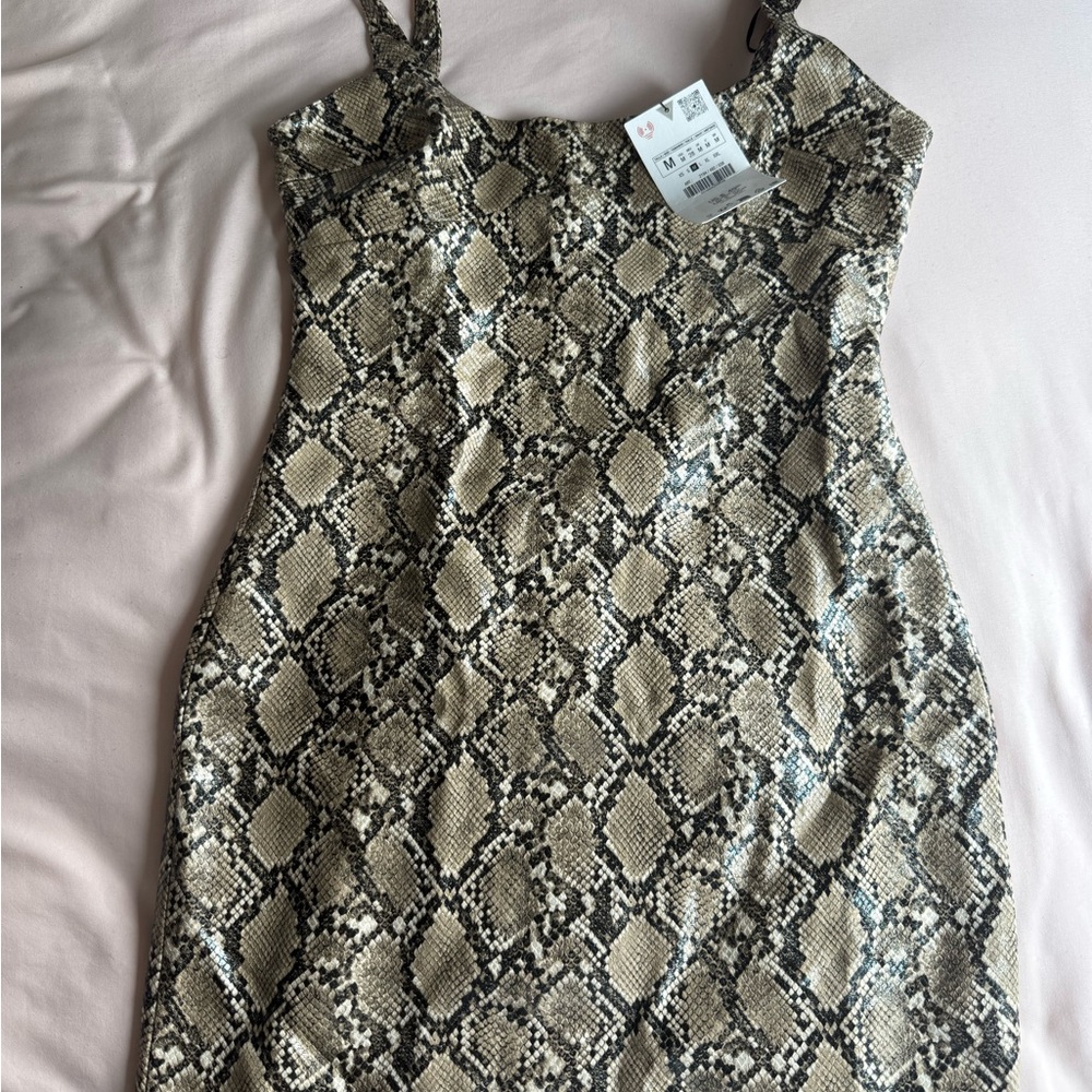 ZARA Snakeskin Print Dress